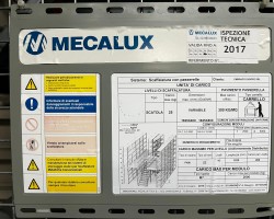 Liquidazione soppalco con scaffalatura marca Mecalux, anno 2016