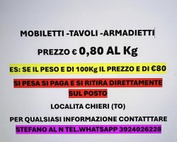 Liquidazione tavoli, armadietti e scaffalature leggere